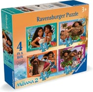 Ravensburger Disney Moana 2 Jigsaw Puzzles, 4-in-Box Set, Ages 3+