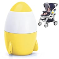TUWEIPAIKE Rechargeable Baby Pram Rocker, 5 Speeds, 40-Min Timer, Yellow