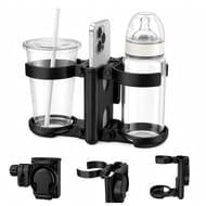 Hsmihair 3-in-1 Universal Pram Cup Holder with Phone Holder