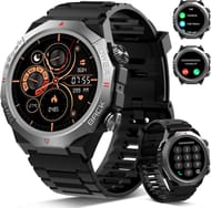 Military Smartwatch for Men, Answer/Make Calls, 1.39-Inch HD
