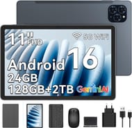 Zenva 11-Inch 2-in-1 Tablet with Keyboard, FHD, 24GB RAM