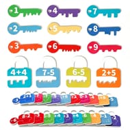 Math Puzzle Colour Matching Key and Lock Jigsaw Toy