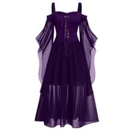 Halloween Women's Plus-Size Renaissance Gothic Skeleton Costume