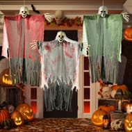 Halloween Outdoor Decorations, 3-Pack Hanging Skeleton Ghosts