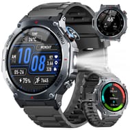 GPS Smartwatch for Men, 1.43" AMOLED, 5ATM Waterproof, HR/SpO2