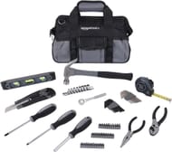 Amazon Basics 65-Piece Home Repair Tool Kit with Bag