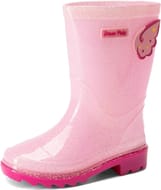 Dream Pairs Girls Butterfly Wellies Pink Size 2 Big Kid