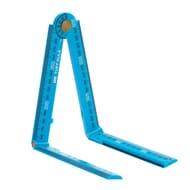 OX Pro Tuff Folding Ruler Cyan ABS Plastic 600mm