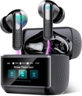 ZYHKON Wireless Earbuds with ANC/ENC, Bluetooth 5.4, Touchscreen, Black