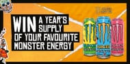 Win a Year's Supply of Monster Energy (288 Cans)