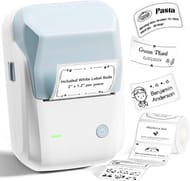 NIIMBOT B1 Bluetooth 2-Inch Portable Label Printer with Tape (Blue/White)