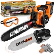 Pandapop Kids Tool Set: 2-in-1 Chainsaw with Sounds and Lights