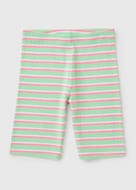 Girls Green Stripe Cycling Shorts (7-15yrs) Age 10 Years