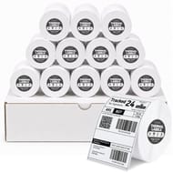 RockBerry 4x6 Direct Thermal Labels, White Roll, 12 Rolls