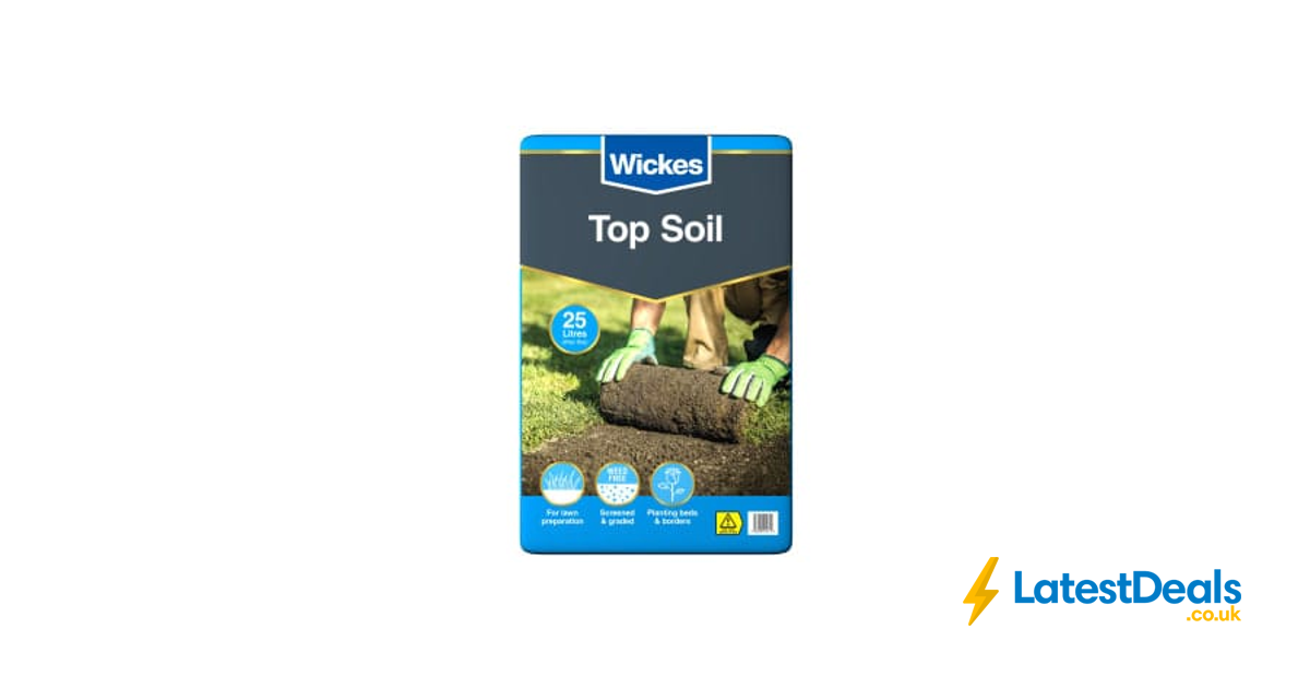 Wickes Multi-Purpose Top Soil 25L, £2.50 at Wickes
