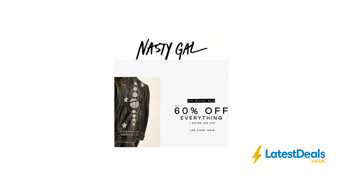 Nasty Gal mid Season Sale - up to 60% plus Extra 10% off off Everything!