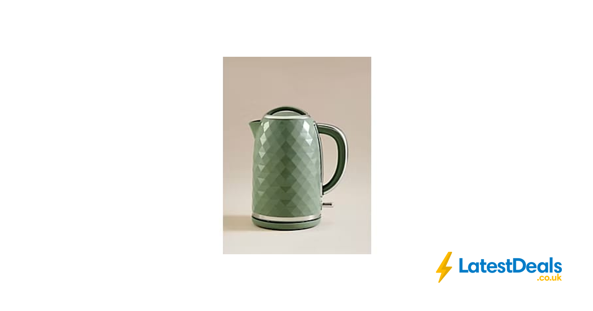Diamond Indicator Green Diamond-Textured Fast-Boil Kettle 1.7L, £13 at ASDA