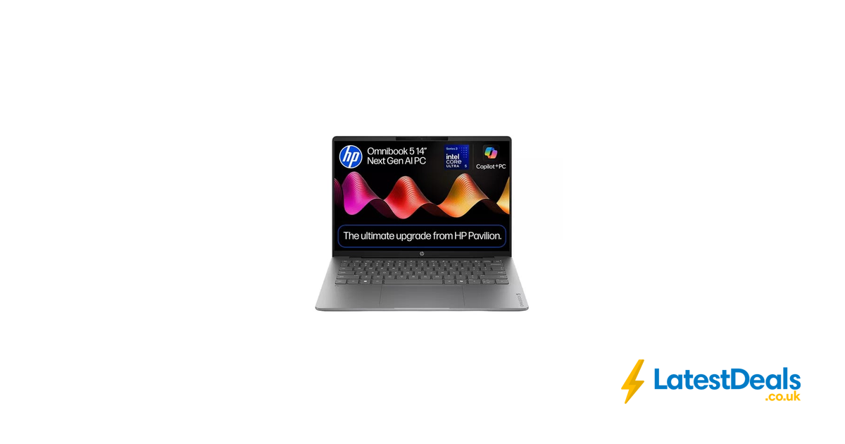 HP OmniBook 5 14in Laptop, Core Ultra 5, 512GB SSD, £551.65 at Currys