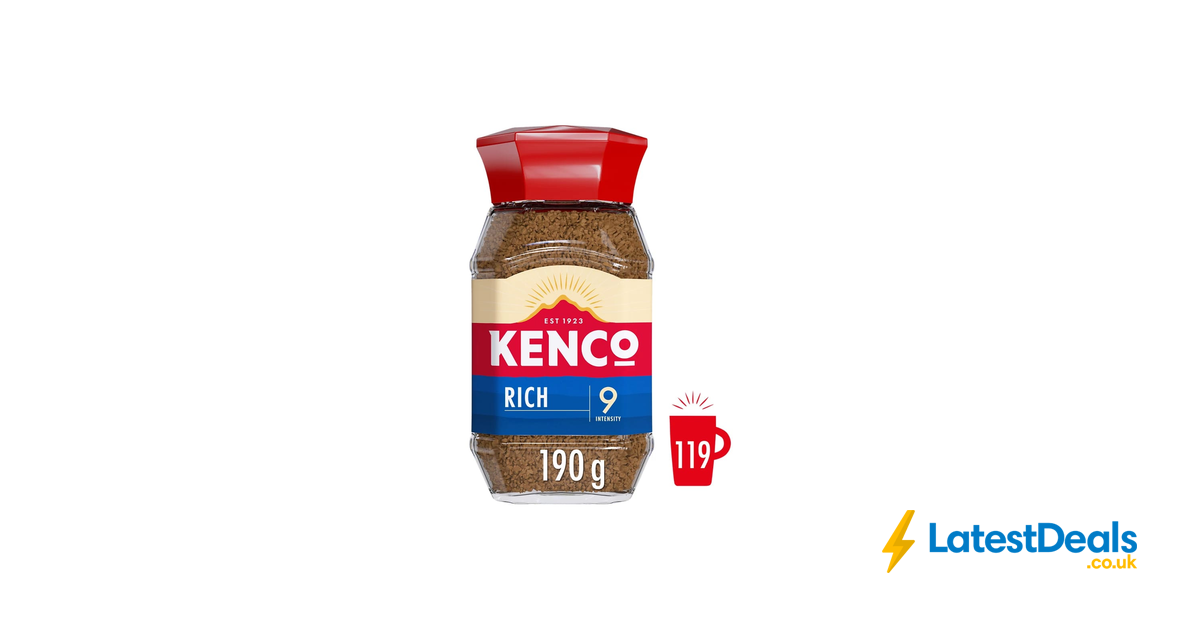 Kenco Rich Instant Coffee 190g, £6 at ASDA