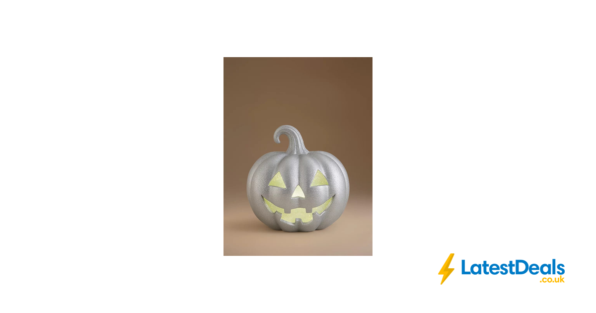 Halloween Silver Disco Pumpkin LED Light (FREE C&C), £4.67 at ASDA