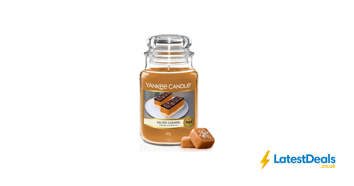 Simba Salt Yankee Candle Salted Caramel Large Jar Candle, 150 Hours (£14.24/£12.74 ...