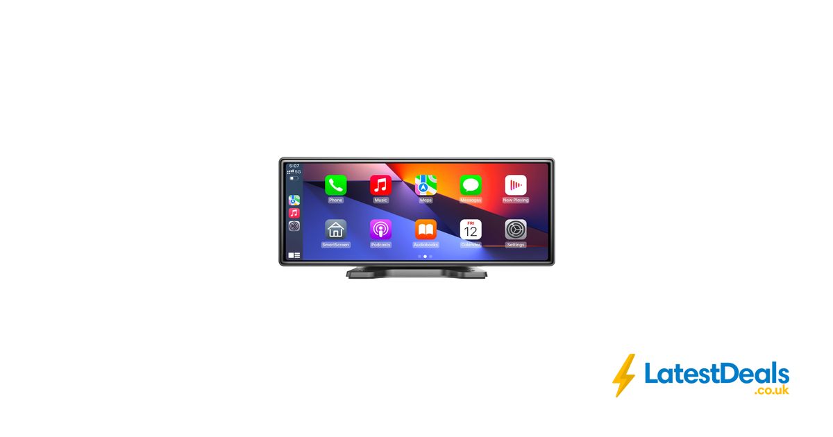 10.26-Inch Wireless Car Tablet with CarPlay and Android Auto, £74.99 at ...