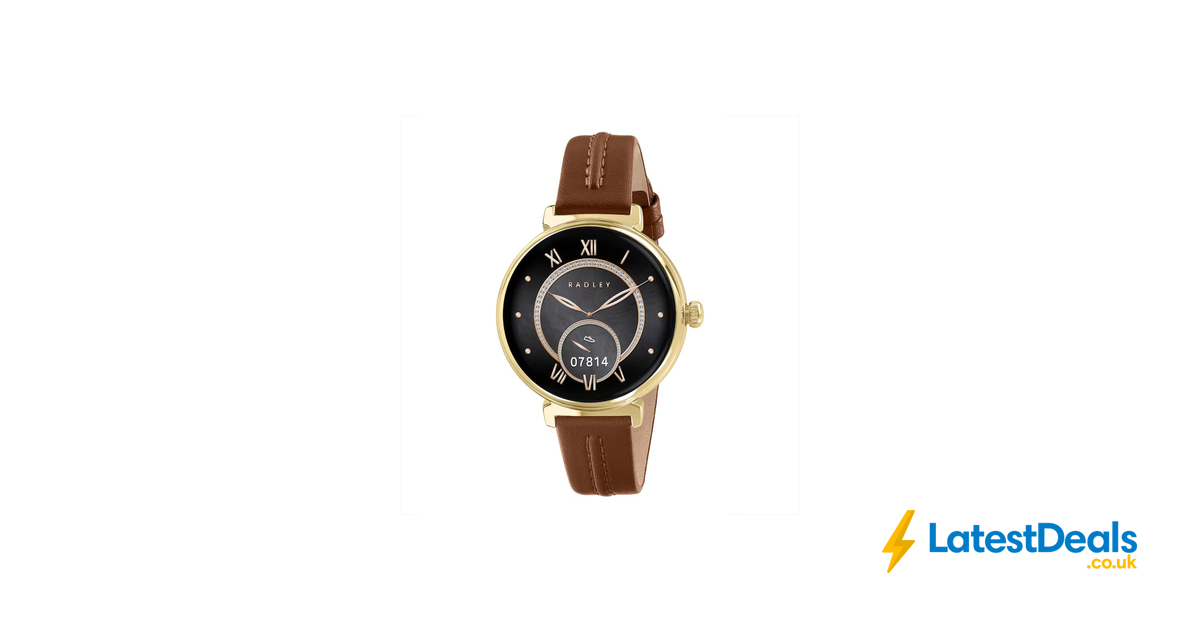 Radley Series 48 Women's AMOLED Black Cognac Leather Strap Smartwatch ...