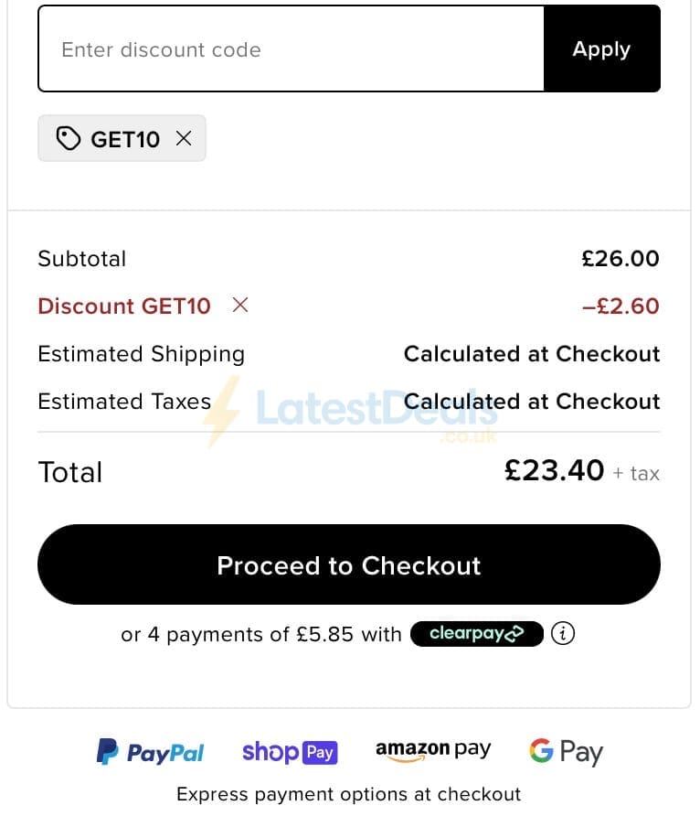 Screenshot of the Fashion Nova discount code working
